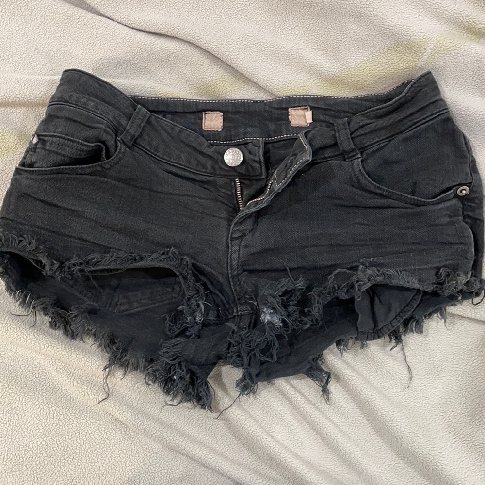 Black brandy Melville jean shorts